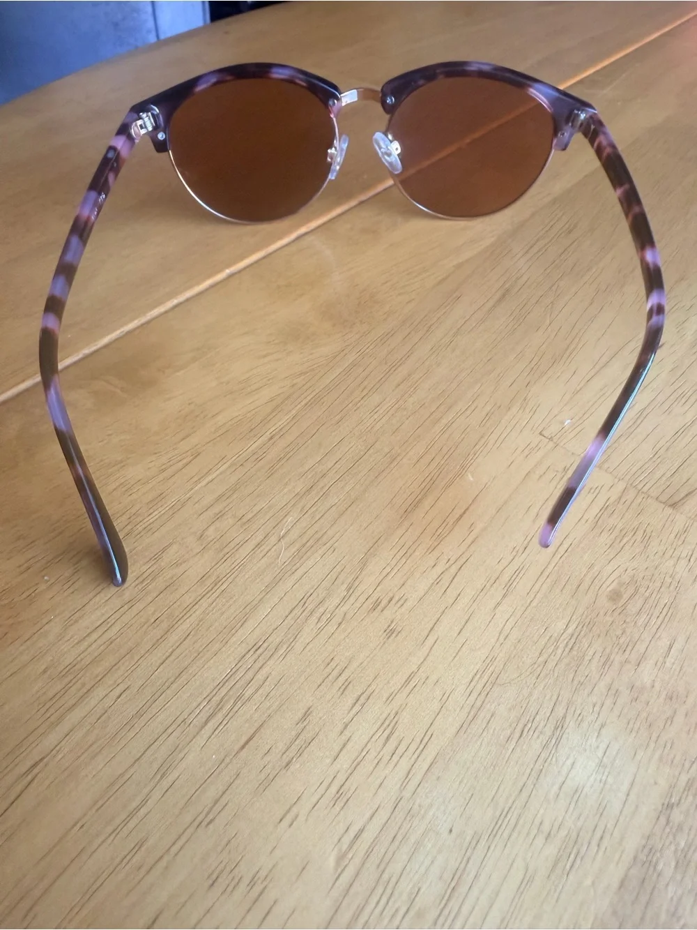 Tortoise Shell Sunglasses Brown Mirrored Lens